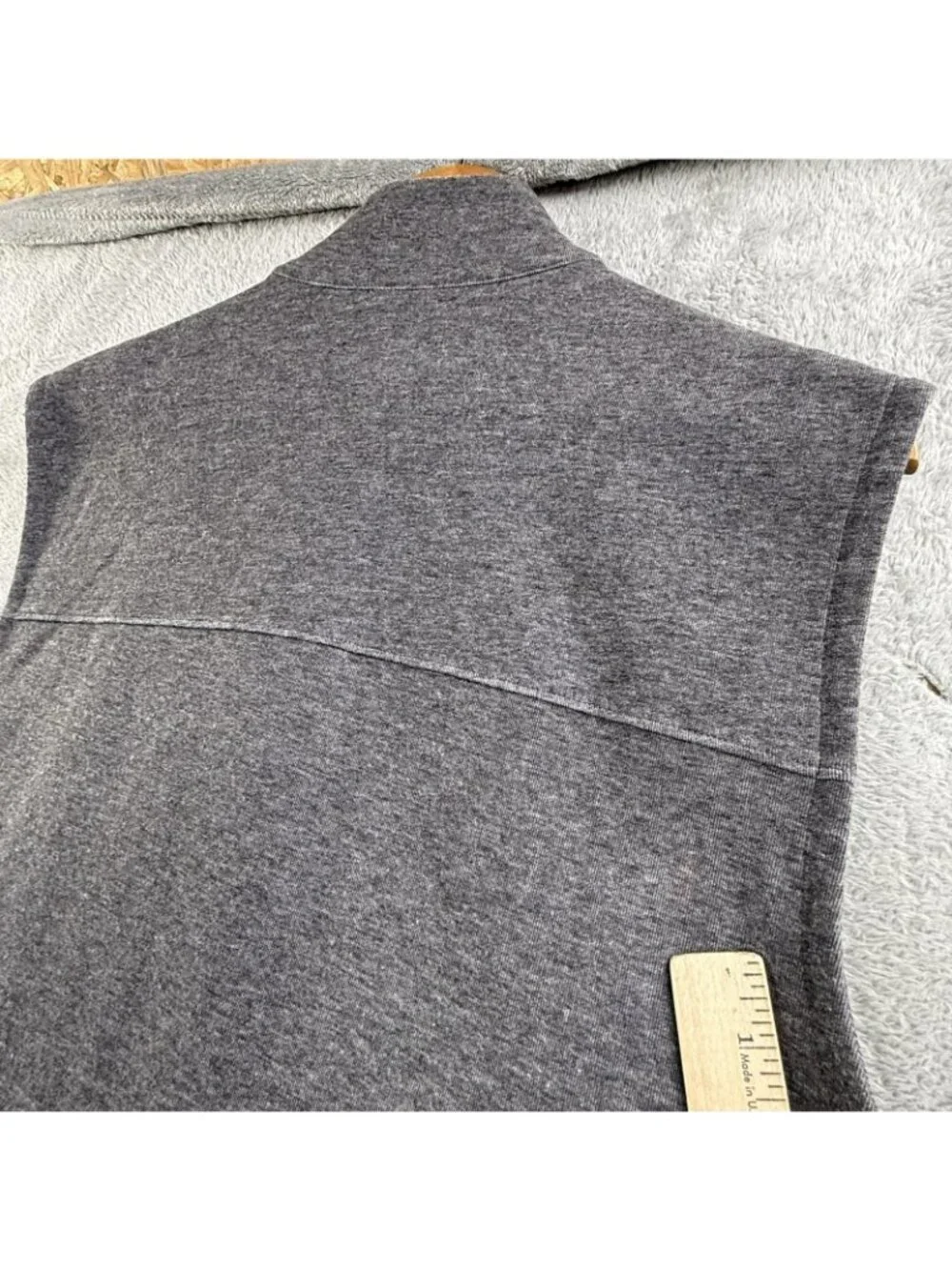 Bonobos Vest Mens Medium Gray Slim Fleece Full Zip Stand Collar Pockets Casual